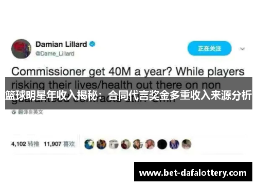 篮球明星年收入揭秘：合同代言奖金多重收入来源分析